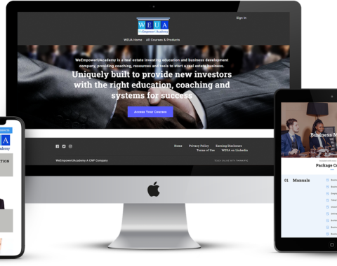 Portfolio sample featuring WeEmpowerUAcademy