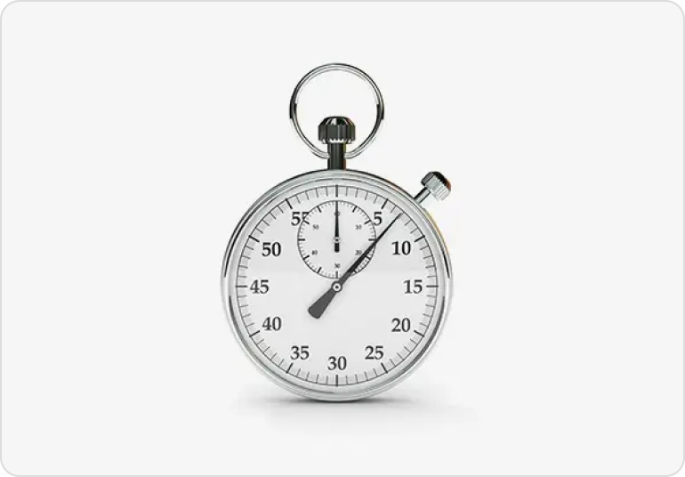 Stopwatch on a white background